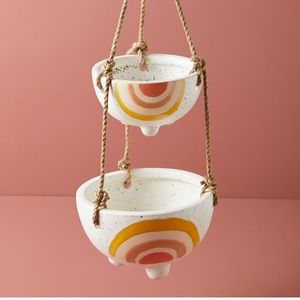 Iris rainbow two tier hanging planter